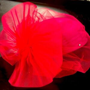 Vintage pink rhinestone, fascinator hat